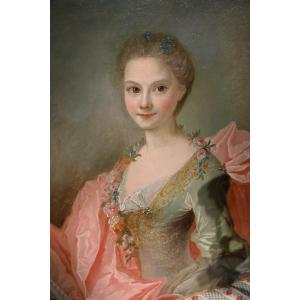 From The Studio Of Jean-marc Nattier, Portrait Of A Young Woman From The 18th Century