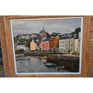 A Beautiful Island In The Sea, The Port Of Sauzon, Pacouil Oil