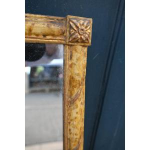 19th-century Italian Faux Marble Wall Mirror