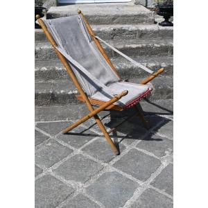 Chaise pliante , façon bambou , XIX , Madeleine Castaing 