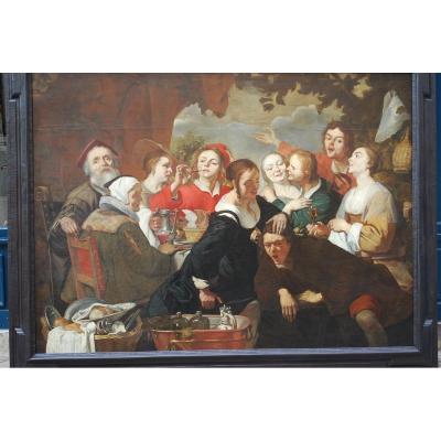 Important Tableau   De L école D Utrecht , école Caravagesque , Ter Brugghen  XVII