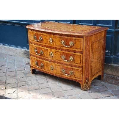 Commode Plateau Bois De Style Louis XIV