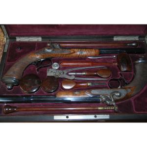 Rare Box Of Duel Pistols By Lefaucheux XIX