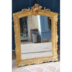 Miroir En Bois Doré D époque Regence XVIII