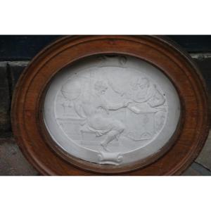 Medallion In Plaster Allegory Of Sciences XIX