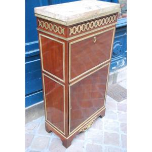 Rare Louis XVI Mahogany Secretaire Stamped By Martin Carlin