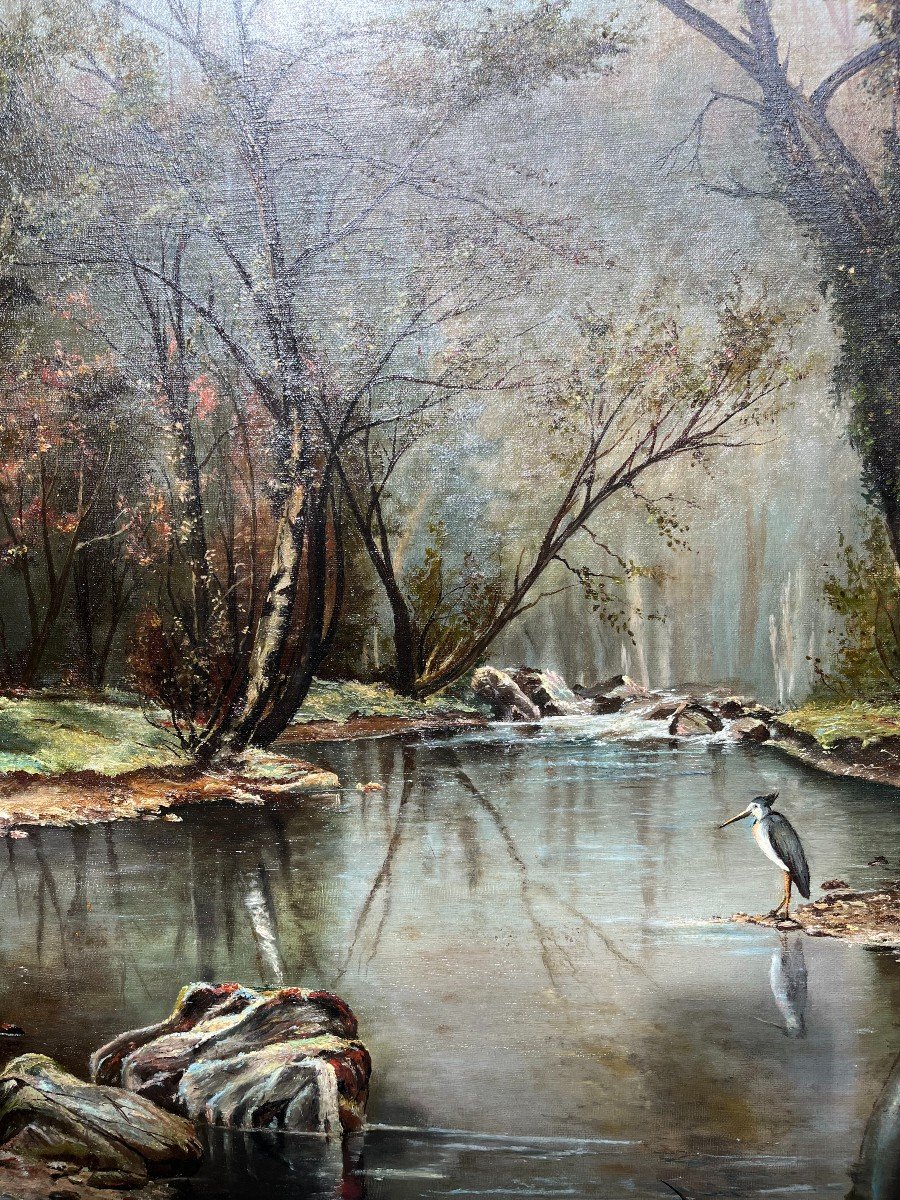Oil On Canvas - Forest Landscape-photo-3