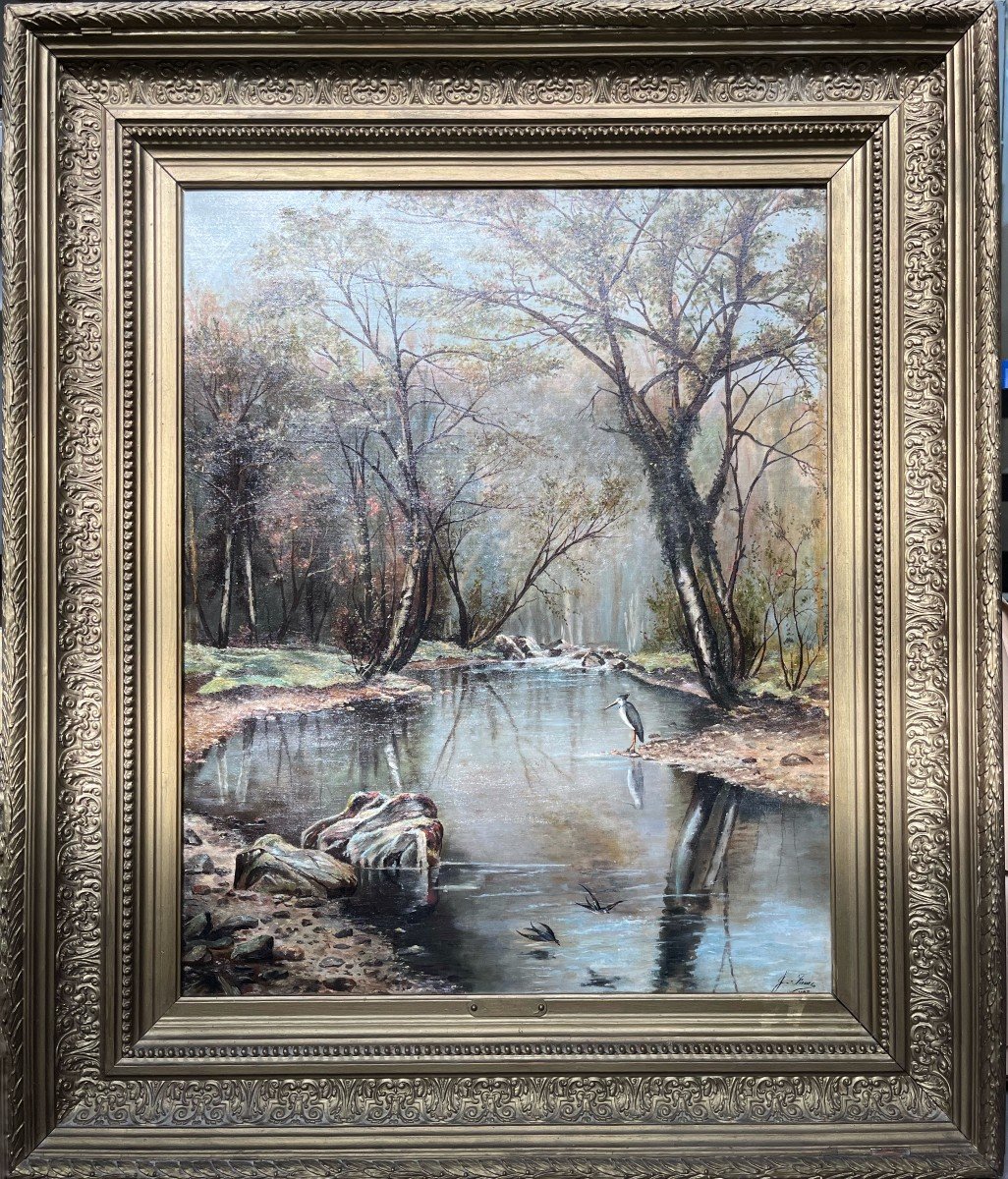 Oil On Canvas - Forest Landscape