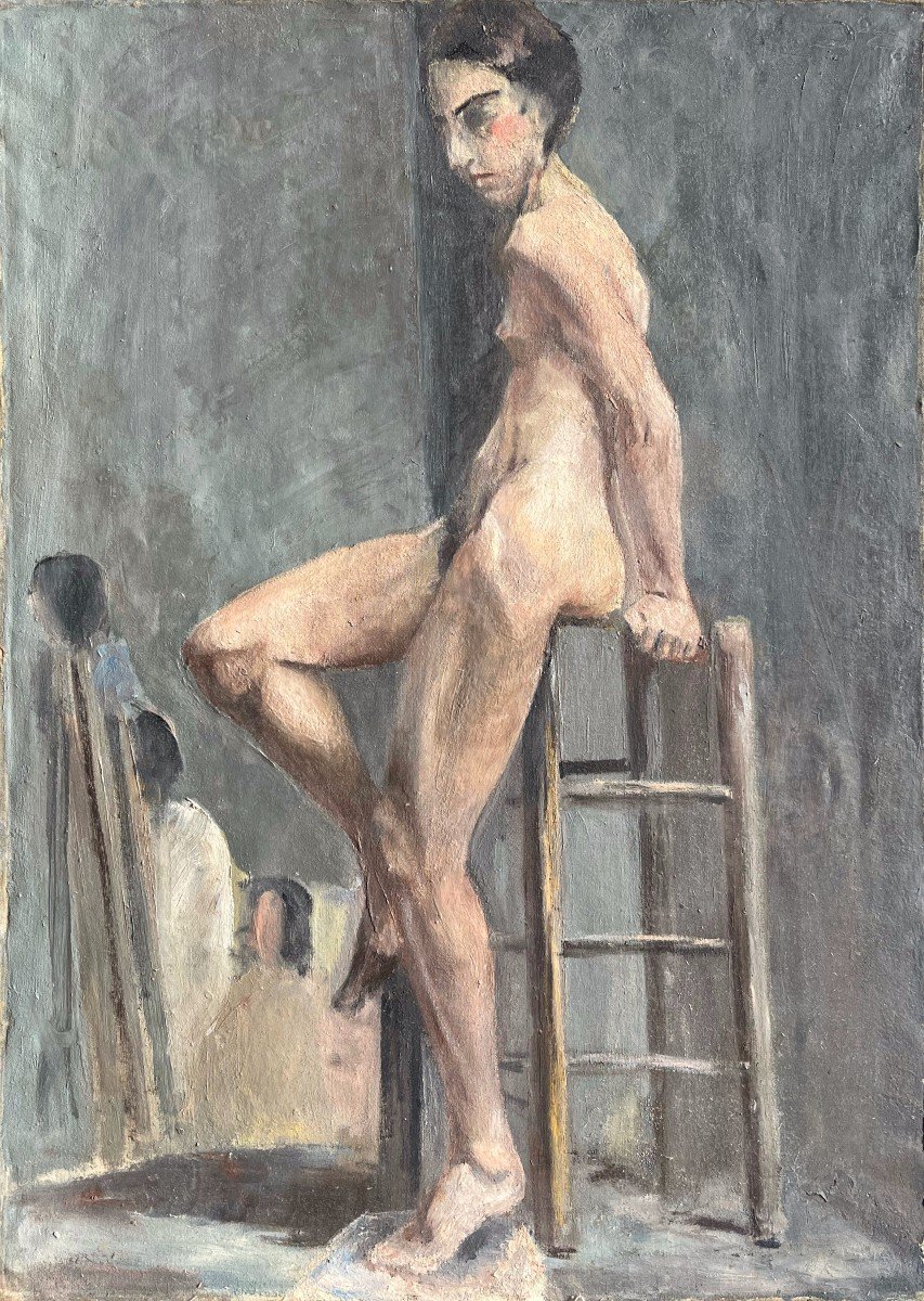 Female Nude Double-sided, Late 19th Century, Unsigned, Oil On Canvas, 73x50cm, Unframed