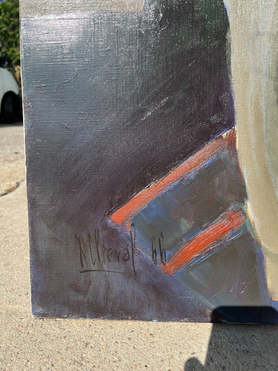 A.cheval, Ombre d'Espoir, 1966, Oil On Canvas, Signed, 130x89cm, With Frame-photo-3