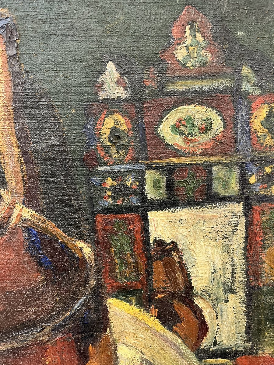 Y Farge, Still Life, 20th Century, Oil On Canvas, Signed, 65x54 Cm, Unframed-photo-2