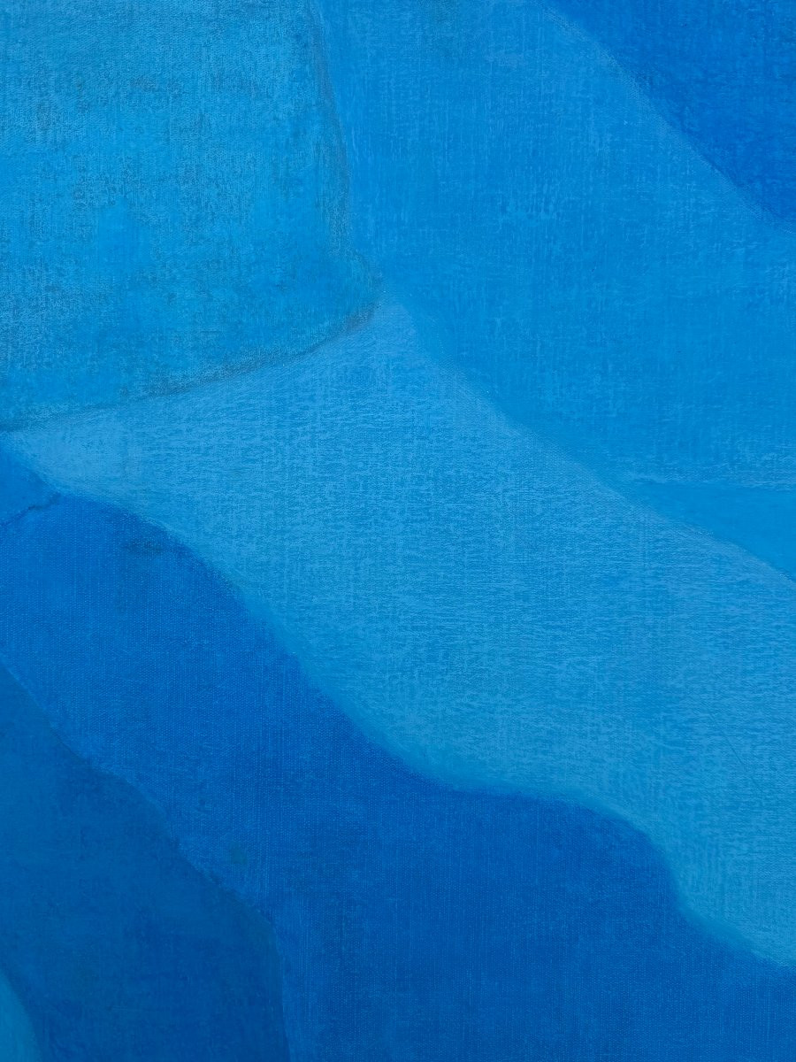 Paysage, signé Michel Fabre, huile sur toile, 61 x 46 cm sans cadre-photo-4