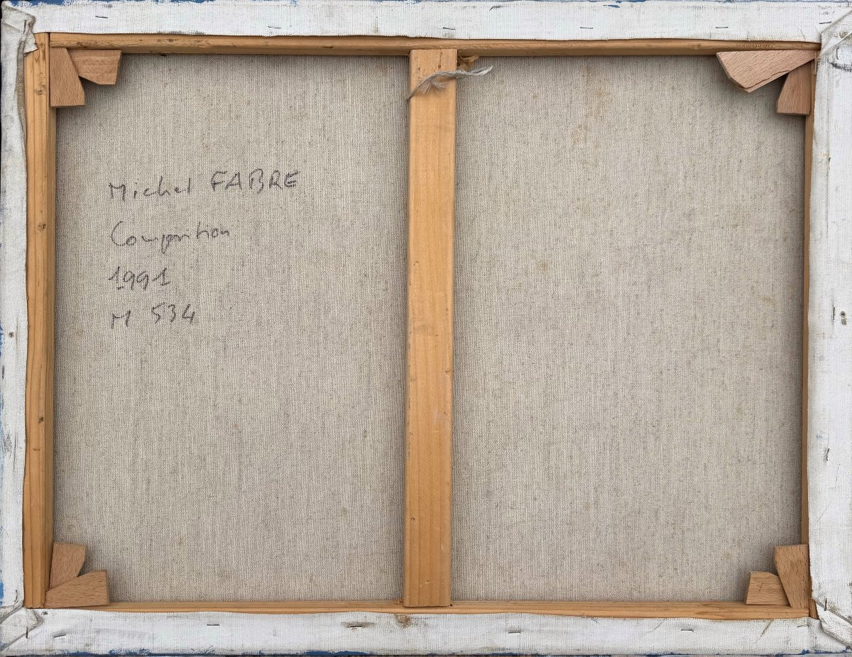 Paysage, signé Michel Fabre, huile sur toile, 61 x 46 cm sans cadre-photo-1