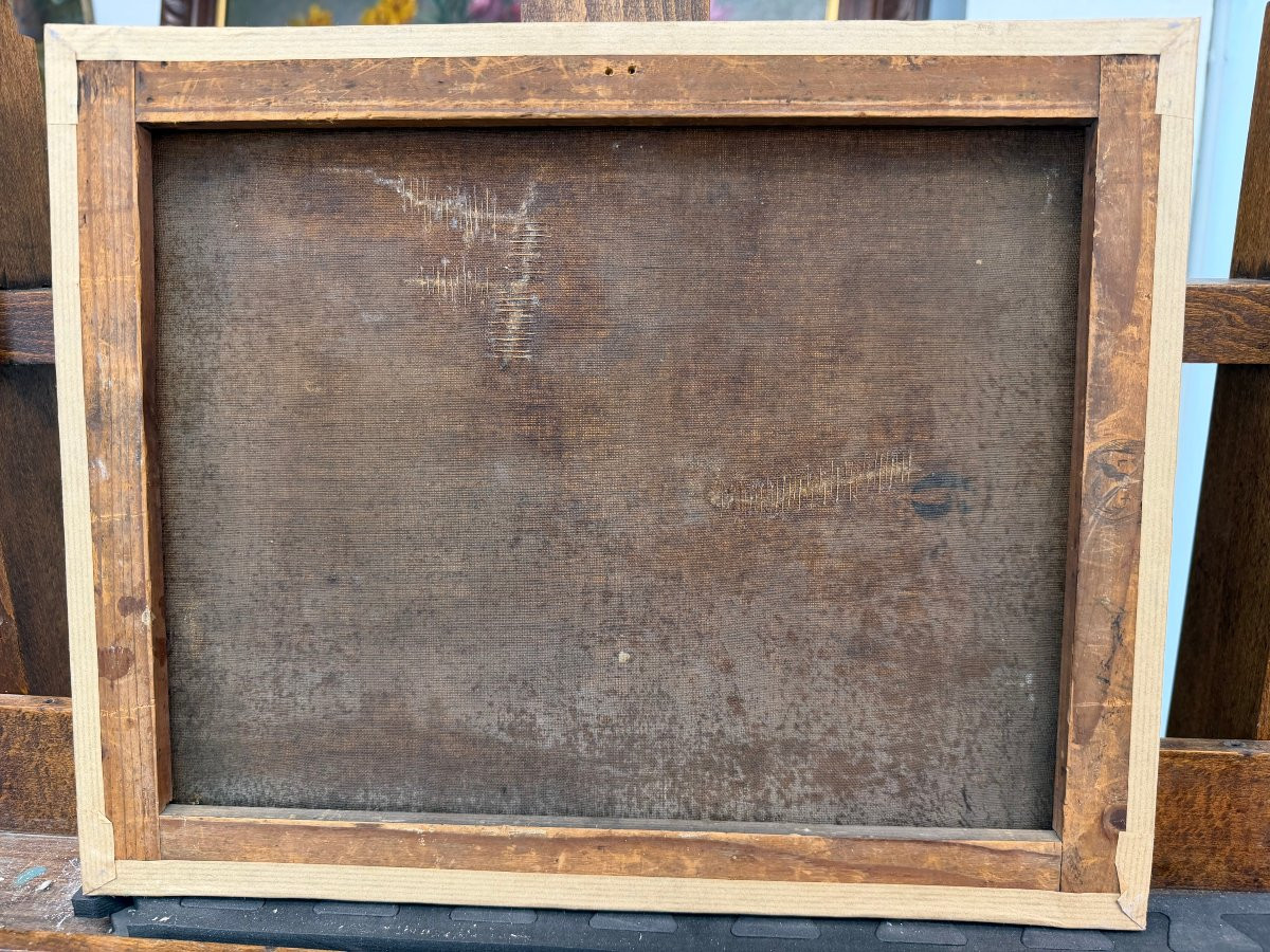 Ruelle du Maghreb – E. Destuyos – Huile sur toile – XXe siècle-photo-1