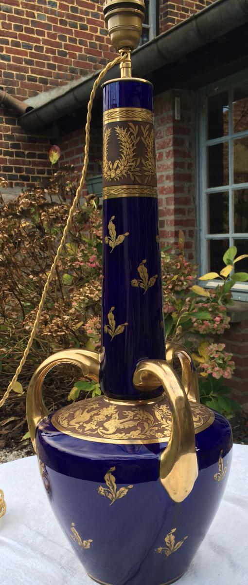 Top Sainte Radegonde Blue Vase (lamp)