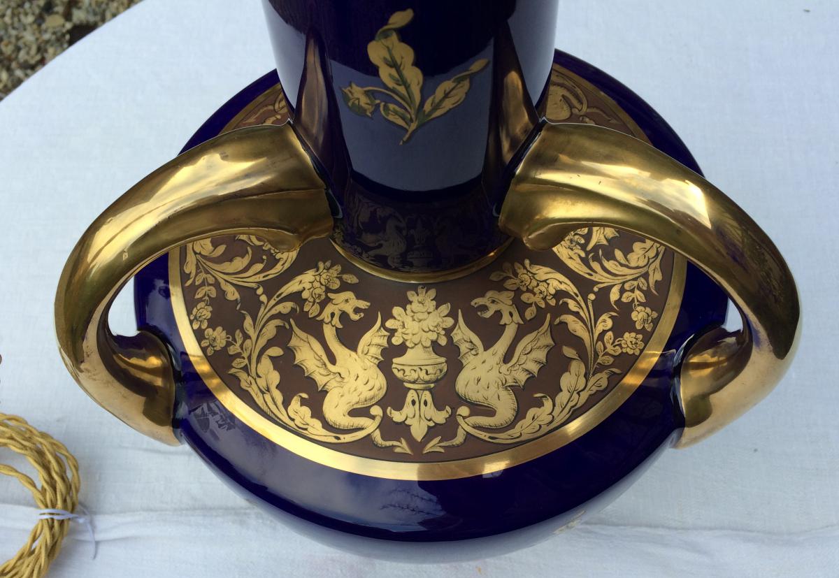 Haut Vase Sainte Radegonde Bleu (lampe)-photo-2