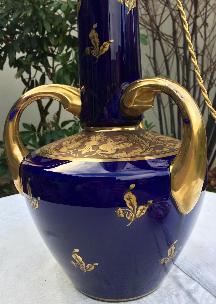 Top Sainte Radegonde Blue Vase (lamp)-photo-3