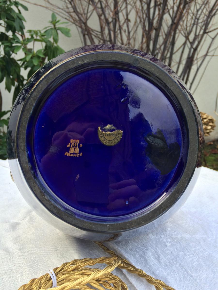 Top Sainte Radegonde Blue Vase (lamp)-photo-2