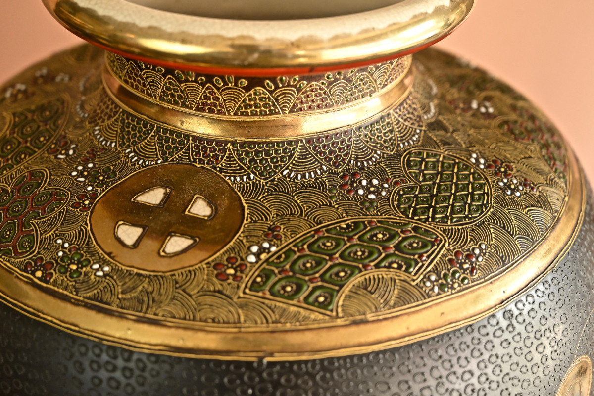 Paire de vases Japonais Satsuma-photo-2