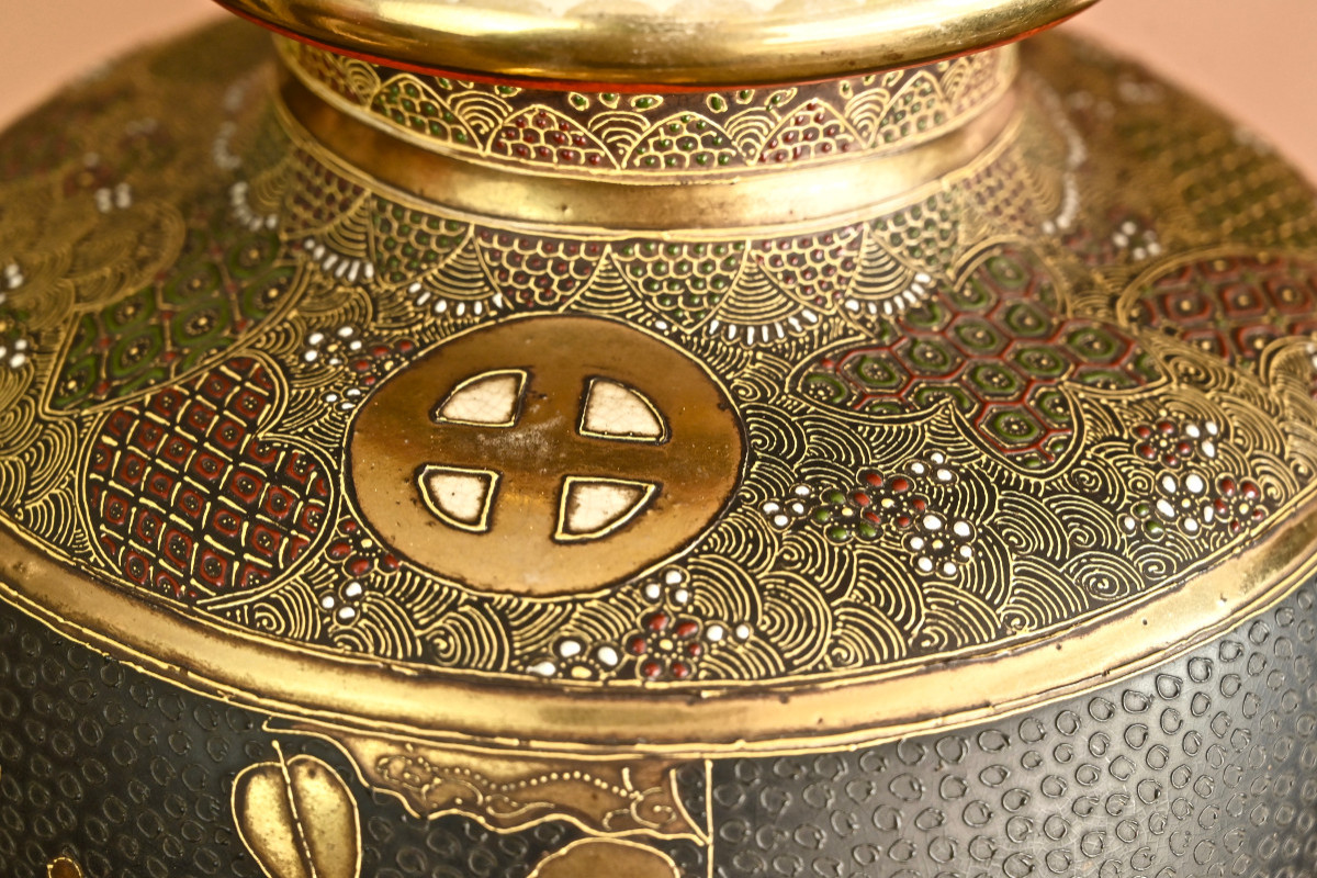 Paire de vases Japonais Satsuma-photo-3