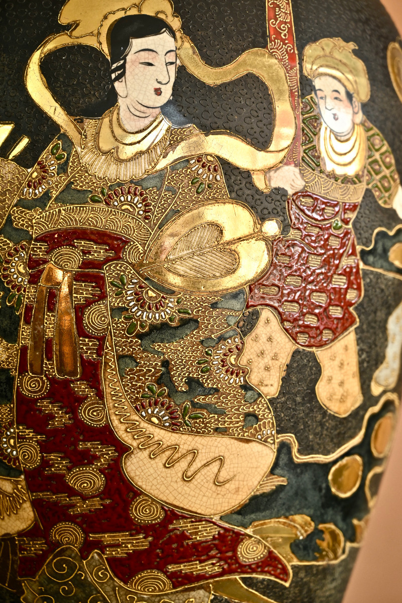 Paire de vases Japonais Satsuma-photo-5