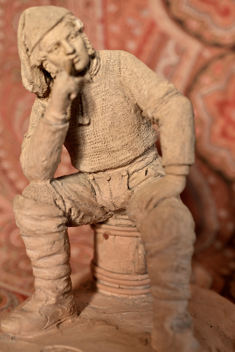 Sculpture de marin d'Eugène Blot-photo-3
