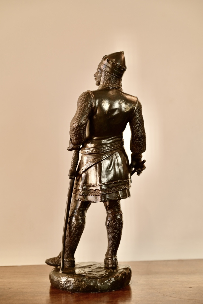 Charles Martel sculpture en plomb-photo-3