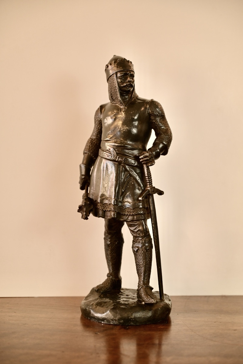 Charles Martel sculpture en plomb