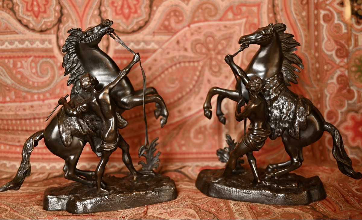 Chevaux de Marly  en bronze  d'après Coustou