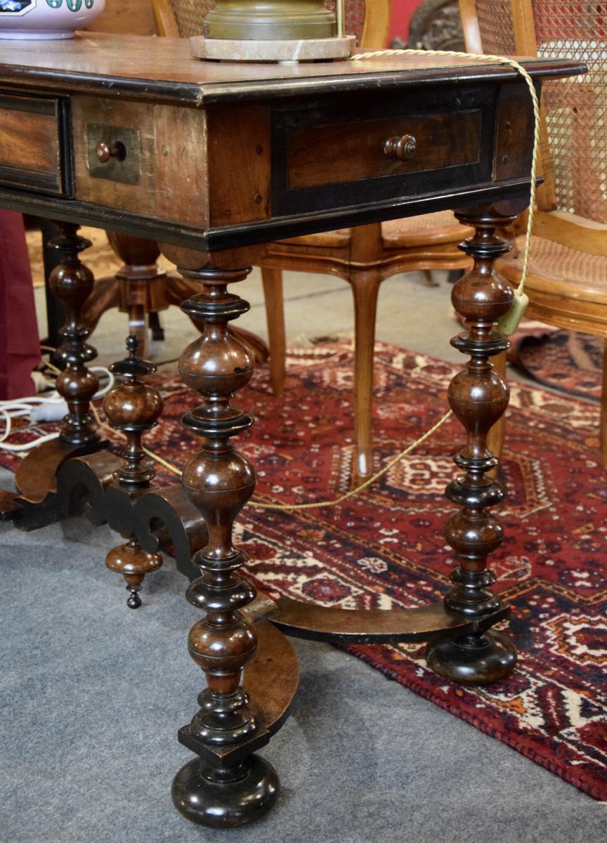 Table Desk In Walnut Late Seventeenth-photo-3