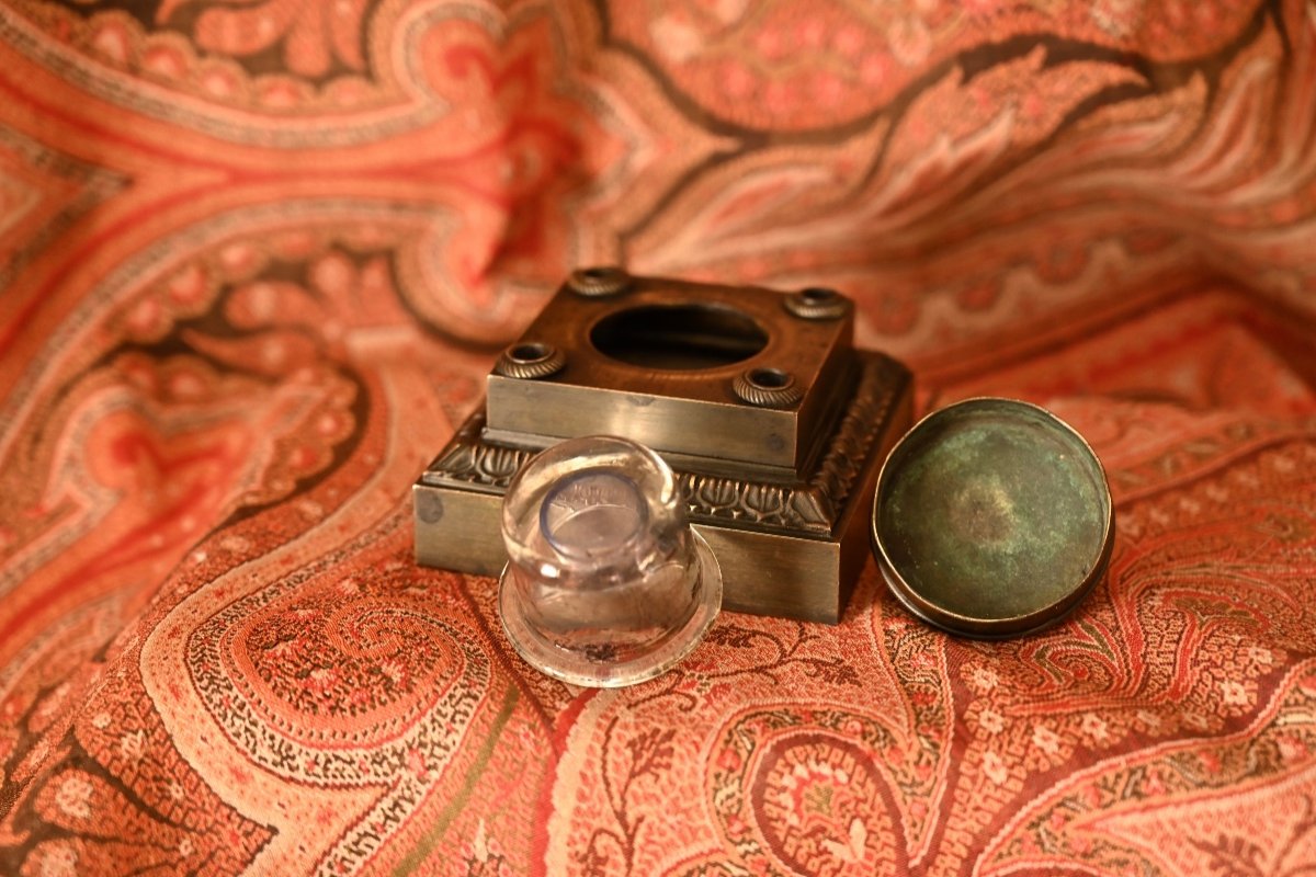 Inkwell In Bronze XIX-photo-3