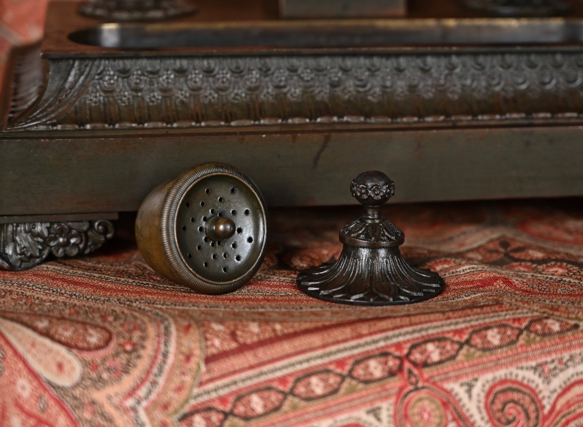 Inkwell In Bronze Restoration Period-photo-3
