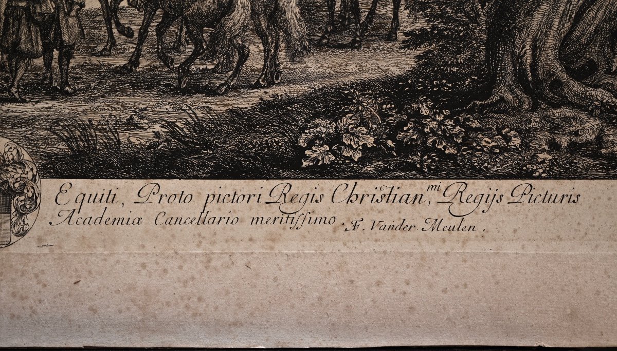 17th Century Engraving By F. Vander Meulen-photo-2