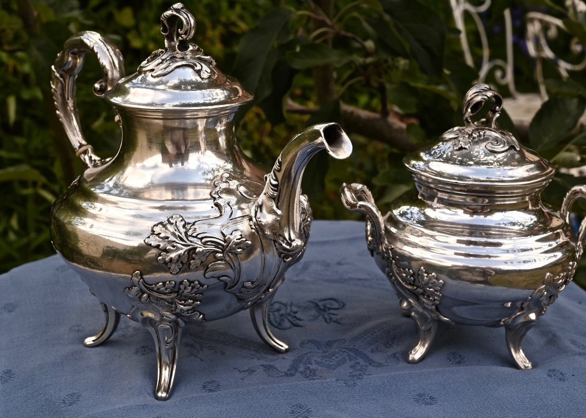 Teapot And Its Silver Sugar Bowl-photo-2