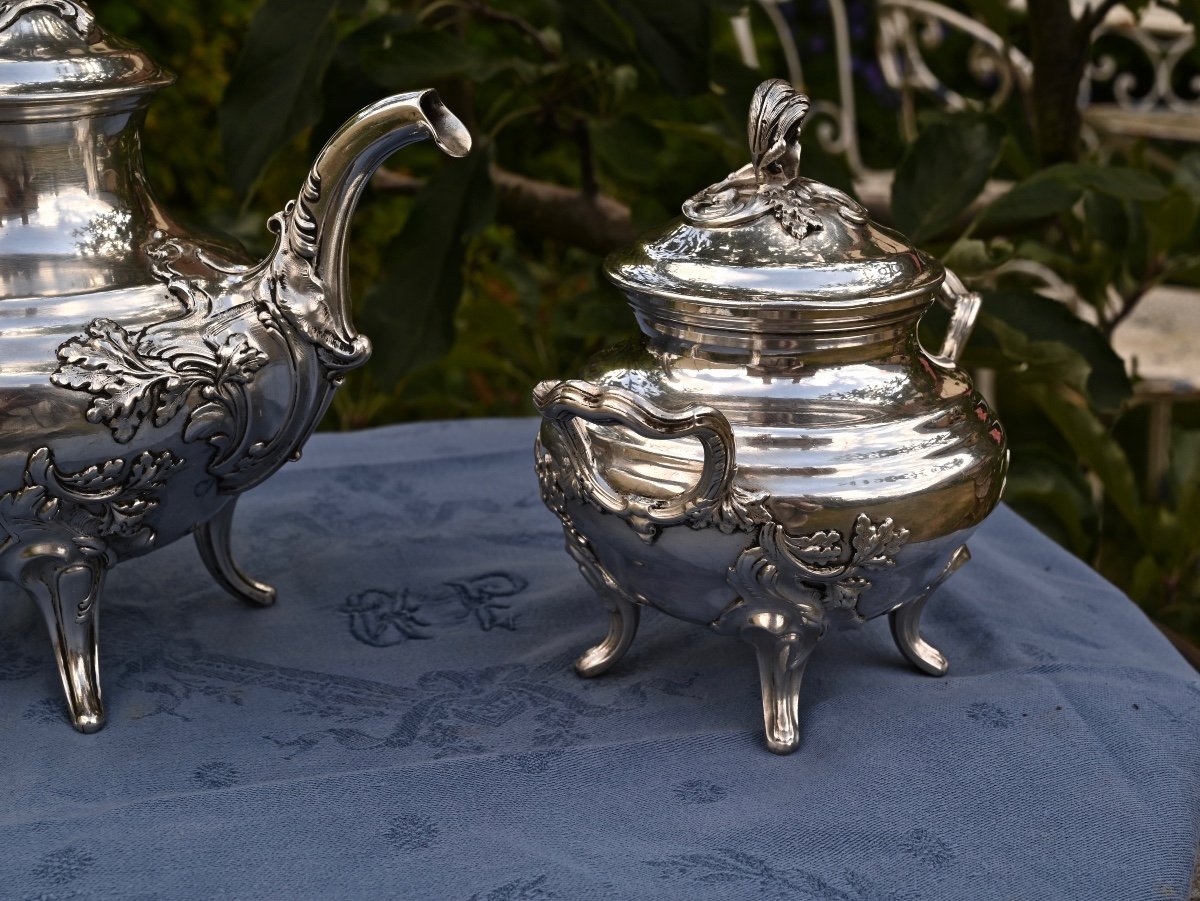Teapot And Its Silver Sugar Bowl-photo-3