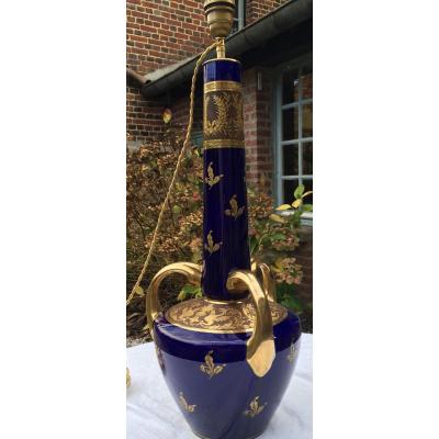 Top Sainte Radegonde Blue Vase (lamp)