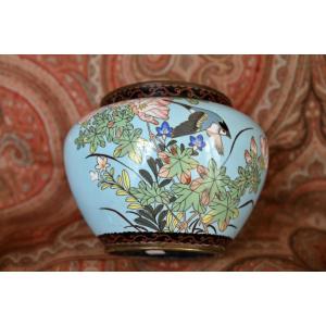 Cache pot cloisonné XIX ème