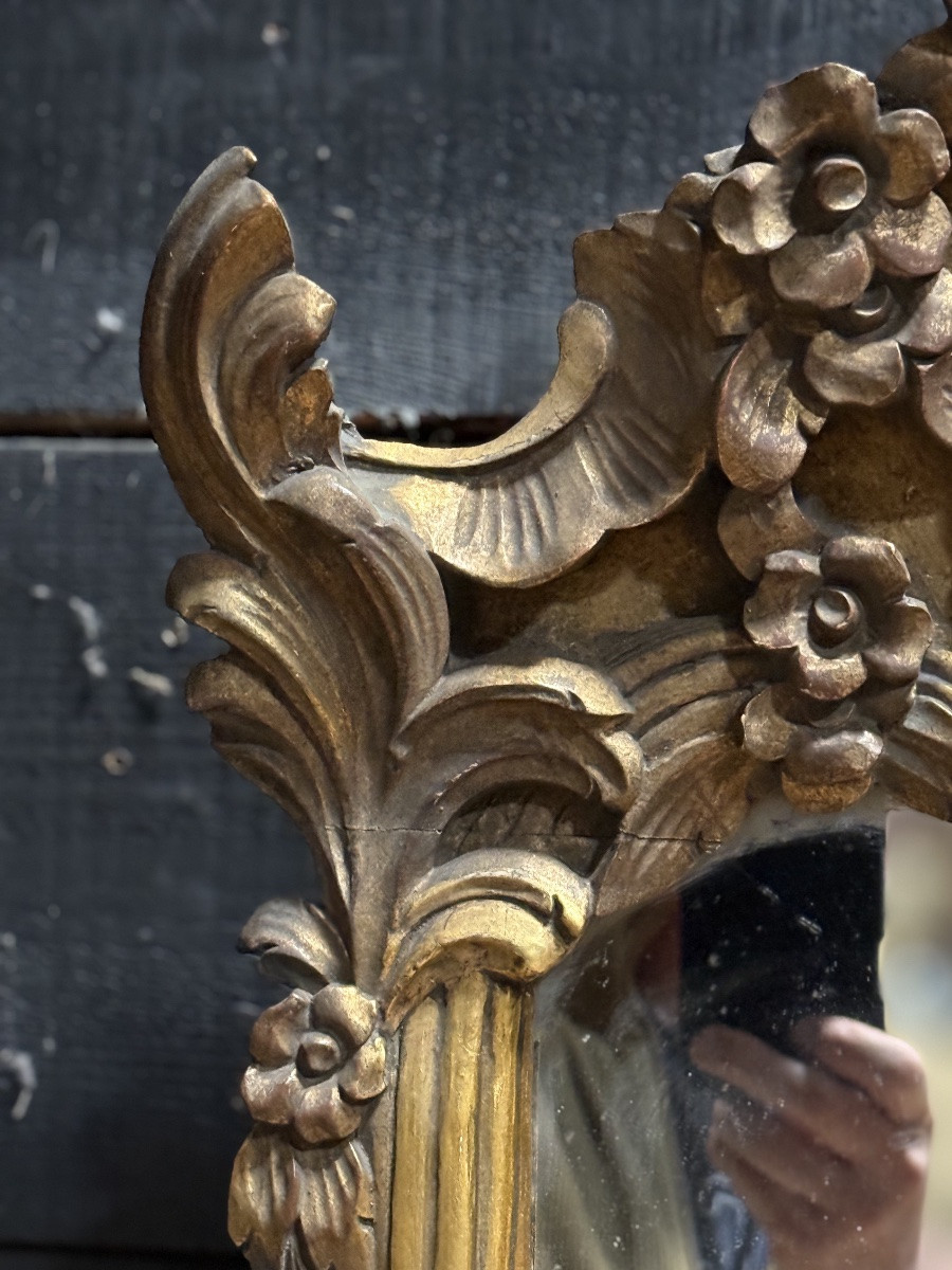 19th Century Gilded Mirror, Carved Wood -photo-4