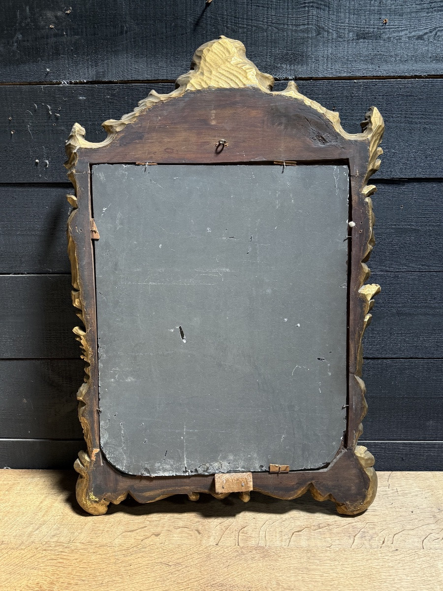 19th Century Gilded Mirror, Carved Wood -photo-3