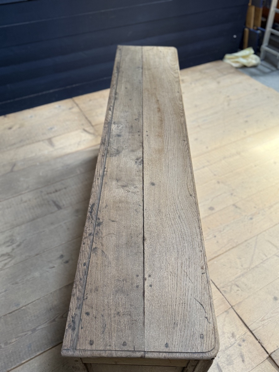 Rustic Sideboard In Washed Oak From The Lxvi Period -photo-2