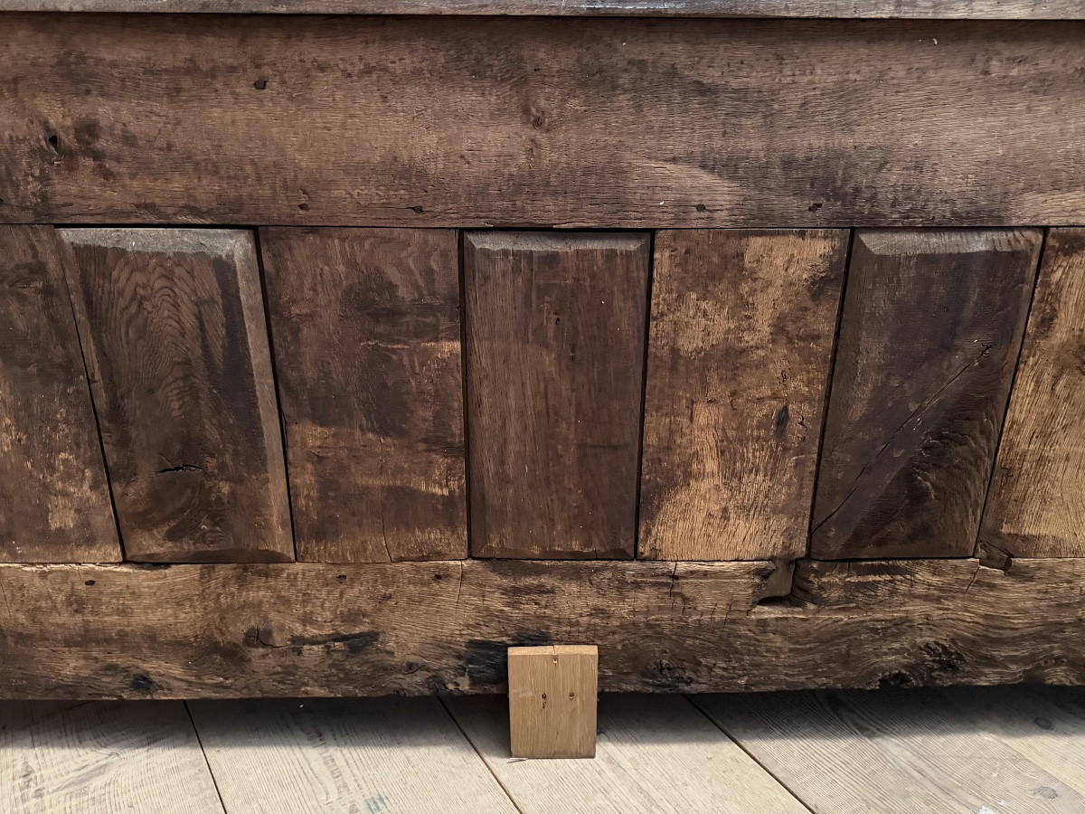 Rustic Sideboard In Washed Oak From The Lxvi Period -photo-3