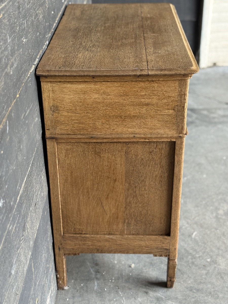 Small Lxvi 19th Century Bleached Chest Of Drawers -photo-4