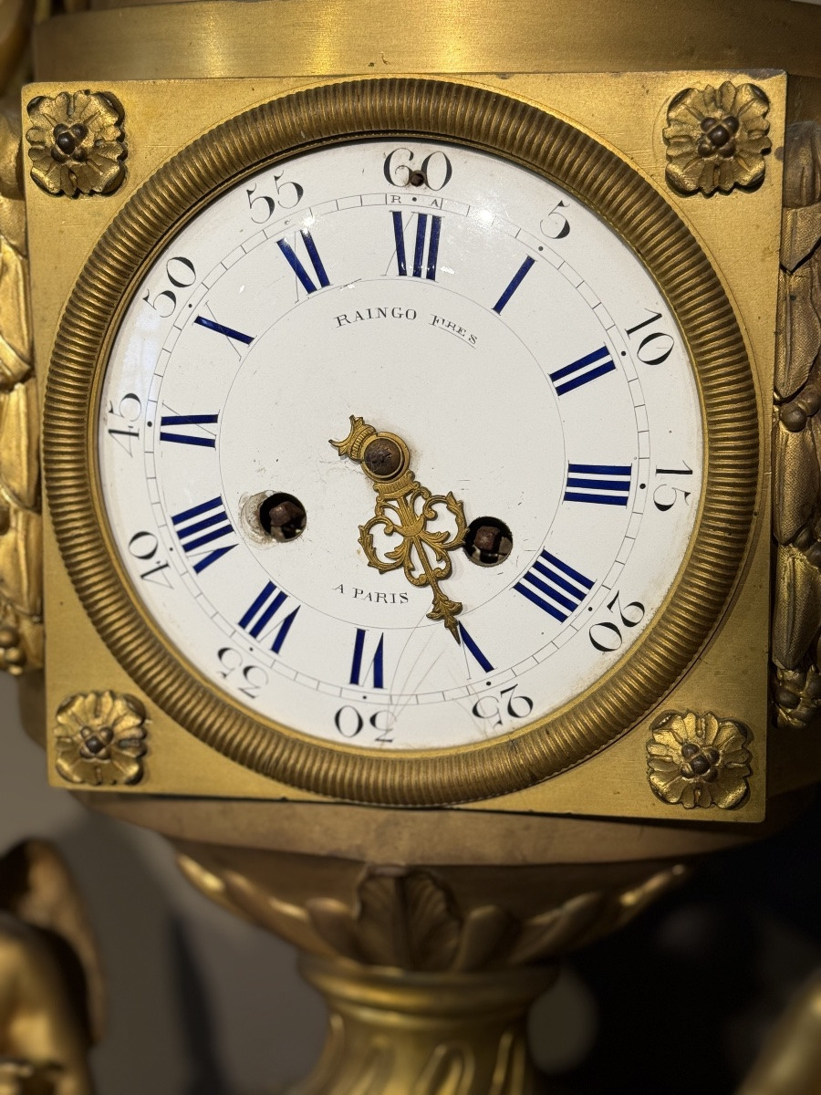 Pendule en bronze doré -photo-4