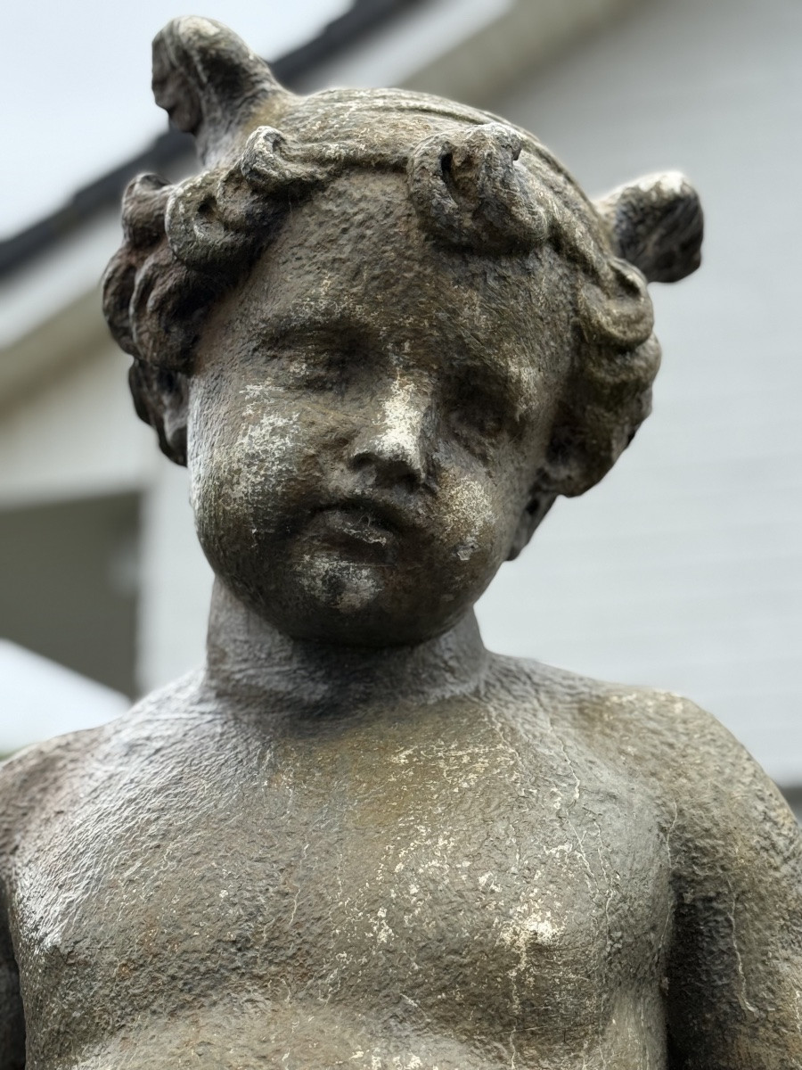Statue de jardin angelot Hermès -photo-2