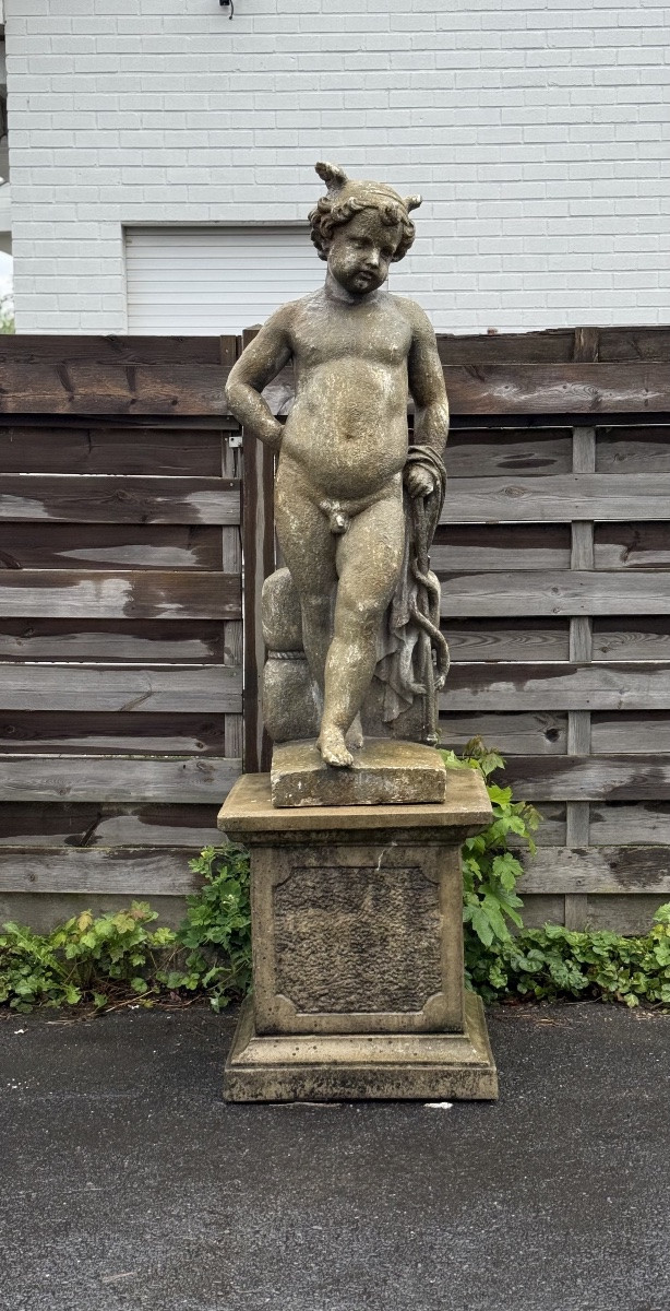Statue de jardin angelot Hermès -photo-1