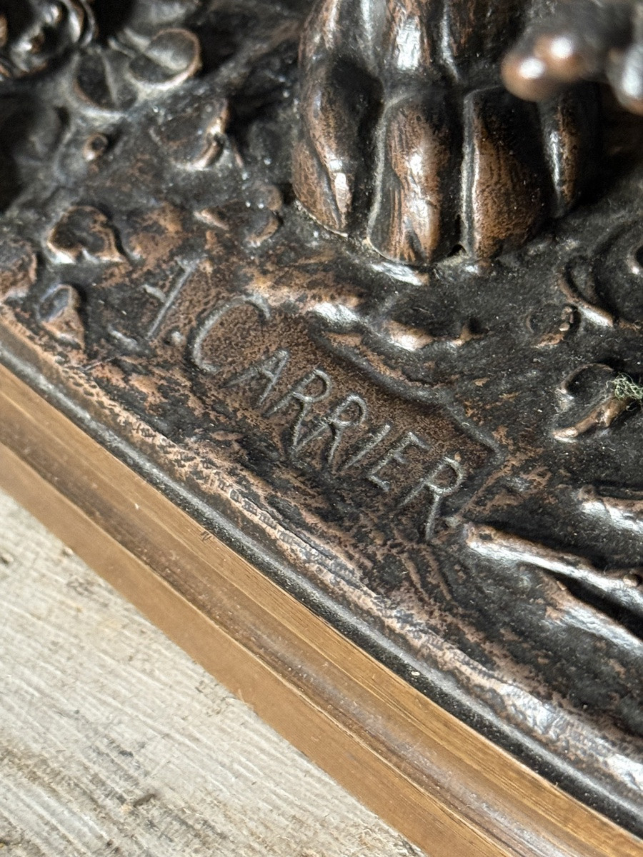 Sculpture en bronze intitulée "Cérès chevauchant un tigre"-photo-2