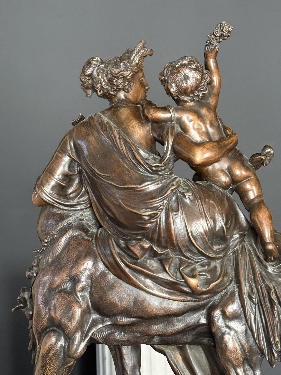 Sculpture en bronze intitulée "Cérès chevauchant un tigre"-photo-3