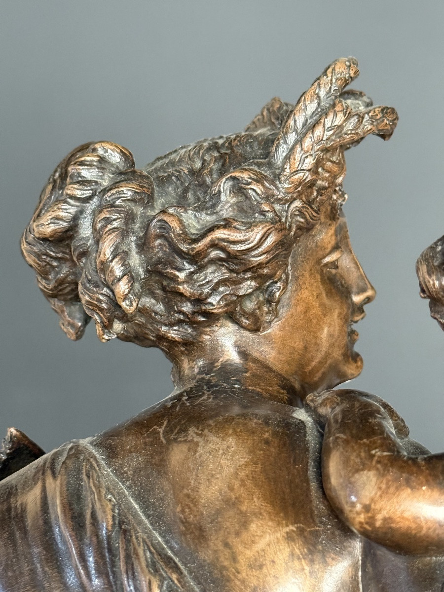 Sculpture en bronze intitulée "Cérès chevauchant un tigre"-photo-7