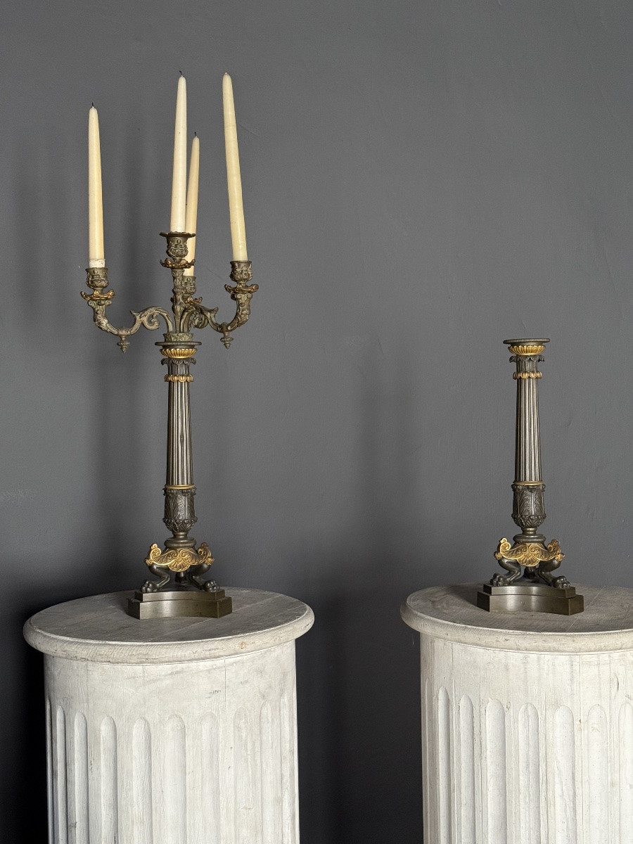 Pair Of Empire Candelabra -photo-1