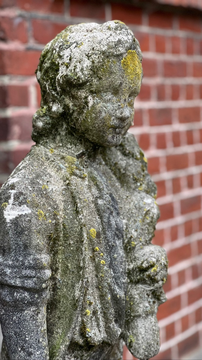 Garden Statue Of A Little Boy -photo-2